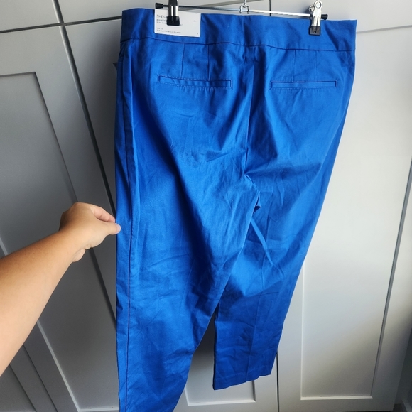 Ann Taylor Factory Blue The Crop Curvy Fit Pants 8 - Picture 4 of 9